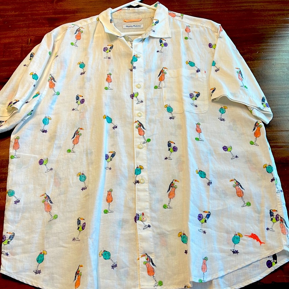 Tommy Bahama XL linen camp shirt